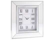 UTSOLGT! Lekker Leeds veggklokke/ bordklokke med speilramme  35x40 cm